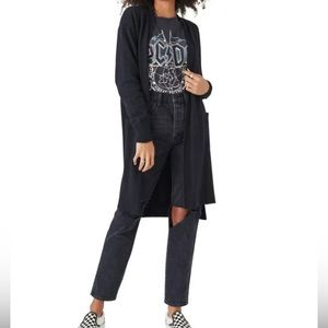 Lucky Brand Long Cotton and Cashmere Cardigan